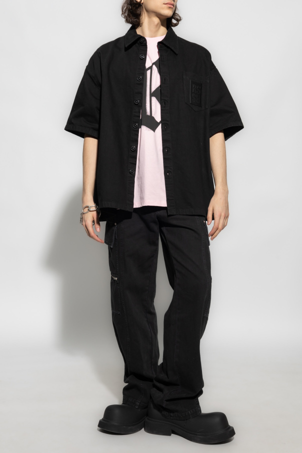 Black Denim shirt with long sleeves Raf Simons - Vitkac Canada